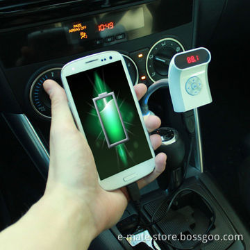 A2DP Car Bluetooth FM Radio Transmitter with Charging Function